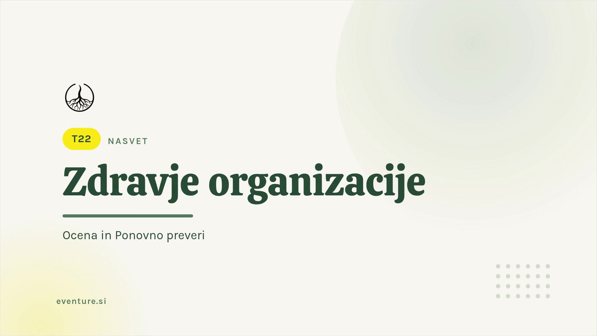 Tip: recheck your organization health