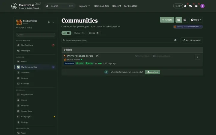 Communities - How you manage it