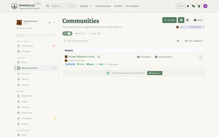 Communities - How you manage it