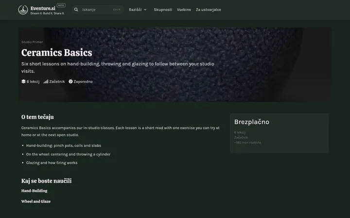 Tečaji - Kaj vidijo obiskovalci