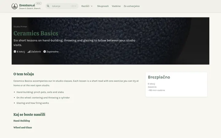 Tečaji - Kaj vidijo obiskovalci