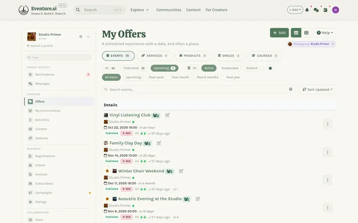Events - How you manage it