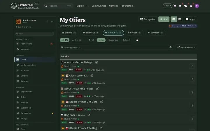 Offers - How you manage it