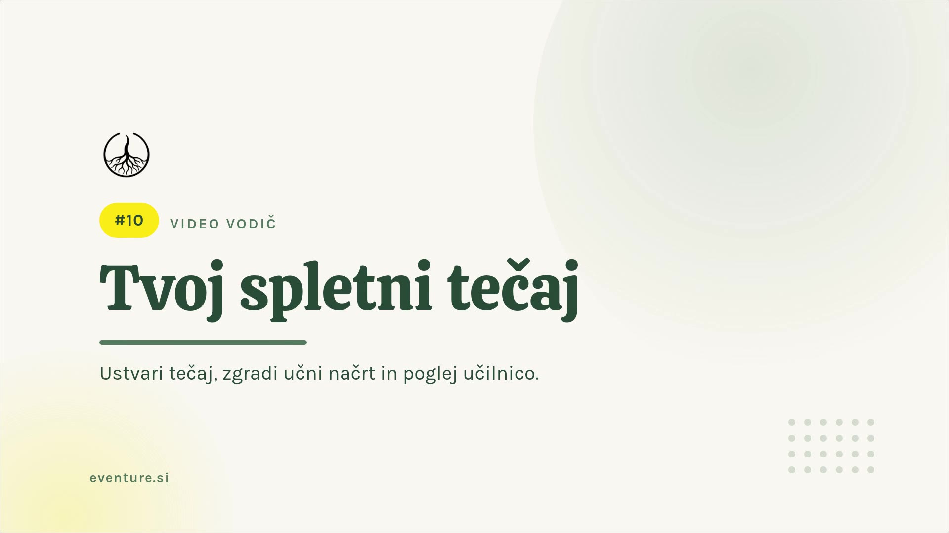 Tvoj online tečaj